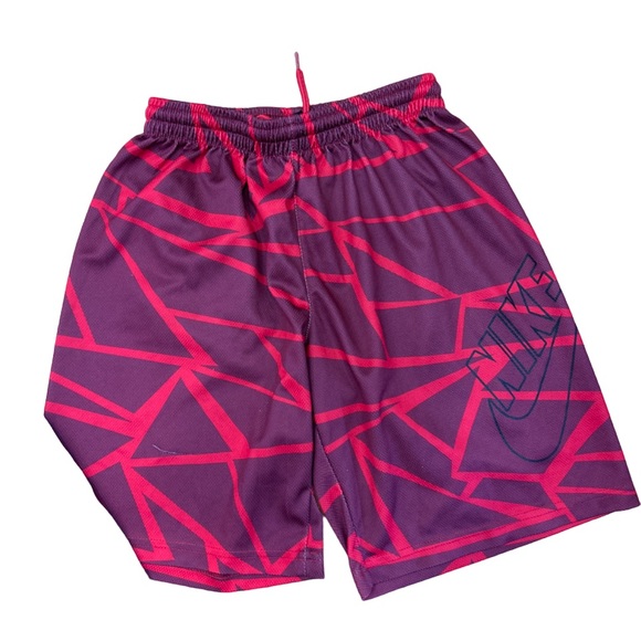 NIKE SB Boys Knit Athletic Basketball Drawstring Shorts Teal Blue Red size S 7/8 - Picture 2 of 6